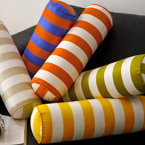 Oreiller apaisant en velours rayé amovible, <span class=keywords><strong>coussin</strong></span> de dossier <span class=keywords><strong>cylindrique</strong></span> <span class=keywords><strong>pour</strong></span> canapé - Product Image 3