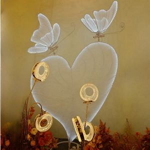 Ultimo LED di seta forma di cuore <span class=keywords><strong>sfondo</strong></span> della fase per la decorazione di nozze, decorazione del partito - Product Image 1