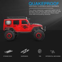 Mobil RC Crawler Dwi Dowellin 1/10 Double Bridge, 2.4G 4WD 15KMH Kecepatan Tinggi Off-Road dengan Mode Kecepatan Ganda, Mobil RC Segala Medan