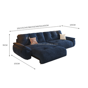 Nuovo Divano Letto Elettrico Intelligente in Tessuto Shenini, Moderno a Tre Posti con Funzione Massaggio, per Posizionamento a Parete Zero in Piccoli Soggiorni - Product Image 6