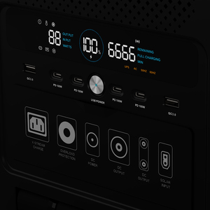 OMMO <strong>Solar</strong> Generator 2048Wh OM-2400 with 400W Portable <strong>Panel</strong> <strong>120</strong>/240V 2400W AC Output Portable Power Station for Home Camping RV - Product Image 4