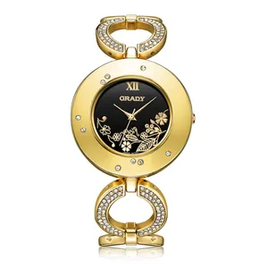 新款热销女装手表礼品黄铜表壳定制金钻女装手表