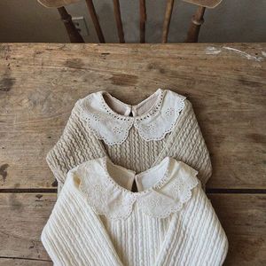 春秋女童蕾丝领底上衣长袖婴幼儿服装时尚婴儿t恤 - Product Image 5