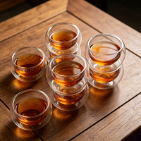 Bols en verre à double paroi isolés SUNPRO, résistants à la chaleur, transparents, style minimaliste, verres à boire pour le thé et le café