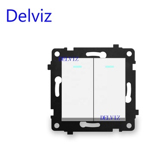 Pannello in vetro bianco Delviz, presa di ricarica rapida USB C, presa elettrica doppia presa EU, interruttore per applique da parete fai da te presa a muro <span class=keywords><strong>Schuko</strong></span> - Product Image 3
