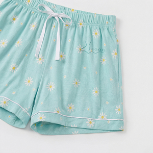 Pigiama Estivo da Donna Personalizzabile Stampato ODM, Set 2 Pezzi con Spalline Sottili e Maniche Corte, Motivo Floreale, Morbido e Profumato - Product Image 3