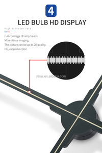 Công nghệ cao ứng dụng di động kiểm soát 65cm 3D Hologram Fan nối 3D Hologram FAN HD hoạt hình Holographic Fan 3D Hologram chiếu - Product Image 2