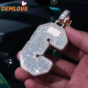 Fashion Jewelry Hip Hop Jewelry Laboratory cultivates Diamond Number 3 <b>Pendant</b> Fashion Accessories - Product Image 5