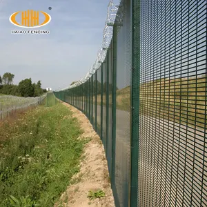 Hoge Veiligheid Poeder Gecoat Gelast Gaas 358 Anti Klim Anti-Cut Hek Clearvu High Security Hekwerk Voor Zuid-Afrika