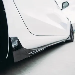 StarNav Suitable for Model3 Side <b>Skirt</b> <b>Split</b> FAST Style Car Side Beam <b>Skirt</b> Lower Body Kits Tuning External Decoration - Product Image 2