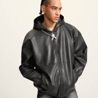 Hiver Hommes Pullover Streetwear Distressed Baseball Letterman Jacket Logo personnalisé Broderie Cuir Bomber Jackets