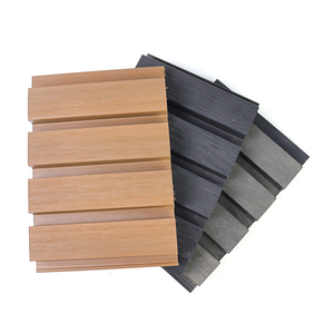 Hiện đại ngoài trời gỗ Panel tường WPC rãnh thiết kế hoa Mẫu tường ốp hạt gỗ bên ngoài bảng điều khiển Trần WPC siding - Product Image 4