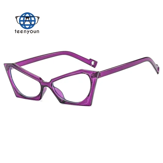 Teenyoun оптические очки против синего кошачий глаз очки для женщин и мужчин оптические очки компьютерные очки прозрачные 2024 оптовая продажа