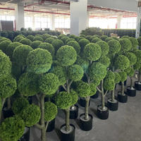 Neue Kunststoff-Kunstpflanzen im Topiary-Stil, Umweltfreundliche und Langlebige Innen- und Außendekoration für Zuhause, Büro und Café