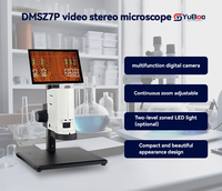 Microscope stéréoscopique trinoculaire 7X-45X avec caméra HD 4K et éclairage LED pour réparation de téléphones et inspection de circuits imprimés