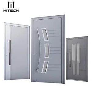 Hitech porta de entrada de alumínio, porta de entrada principal de alumínio de 72 polegadas de largura x 96 polegadas