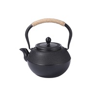 Bouilloire en fonte de style Ding, petite théière en fonte non revêtue, service à thé pour faire bouillir l'eau et infuser le thé, modèle brut 1-A-1500, luxe léger rétro