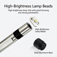 Lampe de poche LED EDC 3W XPE, lumière portable, cadeau, avec option de batterie rechargeable ou AAA, mini lampe torche en acier inoxydable 304