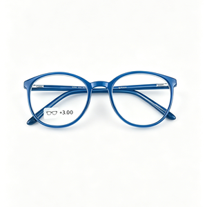 Gafas <span class=keywords><strong>de</strong></span> Lectura FD-20256 TR90 Unisex Ultraligeras con Protección Anti Luz Azul, Montura Redonda Retro, Lentes para Presbicia para Hombres y Mujeres - Product Image 6