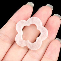 Pierre semi-précieuse en cristal naturel 1980, 30MM, motif fleur de prunier creuse, pour DIY avec foulards en strass naturels