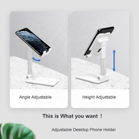 Support de Bureau Pliable et Télescopique Universel Réglable pour Téléphone Portable et Tablette PC