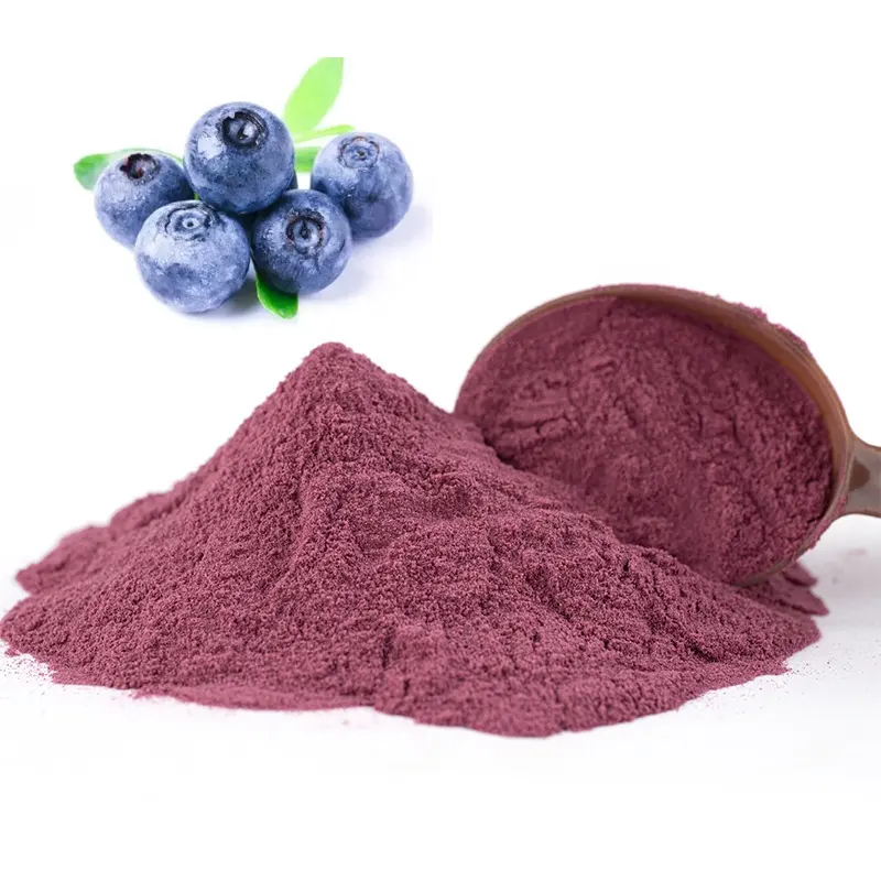 Keine Zusatzstoffe 100% Bio-Pulver mit reinem Blaubeer geschmack Gefrier getrocknetes Blaubeer frucht pulver Wasser lösliches Blaubeer saft pulver