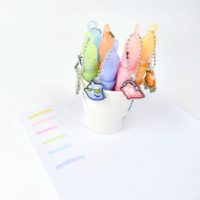 Lot de 6 marqueurs crémeux pastel mignons à motifs de dessins animés, en gros, pour la revente – Papeterie Kawaii scintillante