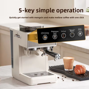 Machine à café expresso italienne entièrement automatique pour la maison, petite, avec broyeur intégré, fonction chaud/froid et mousseur à lait vapeur - Product Image 4