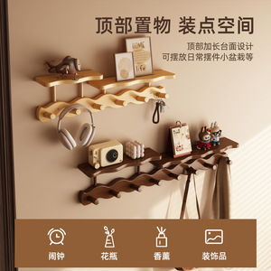 Perchero <span class=keywords><strong>de</strong></span> Bambú para Entrada <span class=keywords><strong>de</strong></span> Casa, Perchero Simple, Gancho para Ropa, Minimalista para Dormitorio, Montaje en <span class=keywords><strong>Pared</strong></span>, Sin Necesidad <span class=keywords><strong>de</strong></span> Instalación - Product Image 3