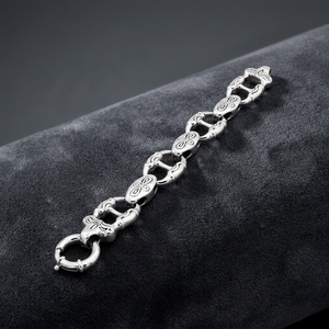กำไลข้อมือโซ่ลายฉลุแบบวินเทจจาก 925 Silver Vault - Product Image 3
