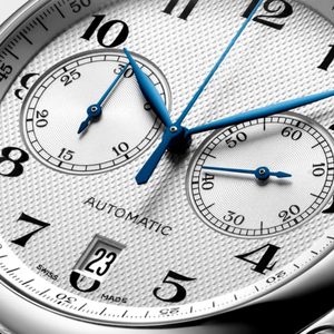 Round <b>Chronograph</b> <b>Automatic</b> Mechanical Watch with Arabic Numeral Dial and Stainless Steel Bracelet Longinesing - Product Image 3