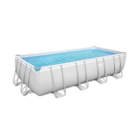 Bestway 56670 4.88m X 2.44m X 1.22m Chine Rectangulaire Cadre Métallique Hors Sol Piscine Familiale Cour Piscine Avec Échelle