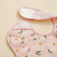 Bavoir pour tout-petit en polyester imperméable, imprimé sur mesure, lavable en machine, avec fermeture à scratch durable, bavoir d'alimentation pour bébé de 0 à 3 ans