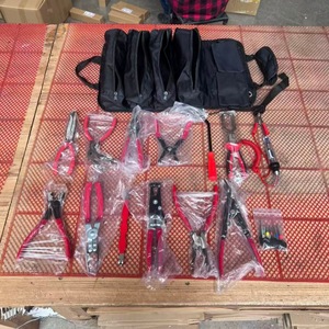 Auto Repair <b>Pliers</b> <b>Set</b> 14 Pc High Carbon Steel Imperial Jaw 1/4 In Smooth Surface Industrial Grade Car Use - Product Image 2