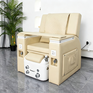 Équipement de salon de manucure haut de gamme, chaises de pédicure électriques inclinables, fauteuil de spa de luxe avec lavabo - Product Image 1