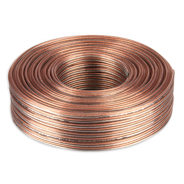 Flexible Transparent Pure Copper TC CCA 18 Awg 20 Awg 2 Core 4 Core Speaker Cable