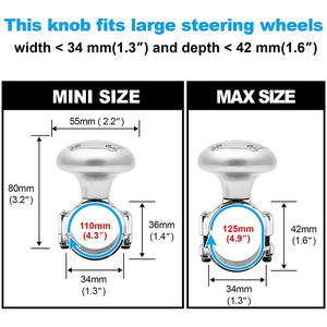 Accesorios interiores <span class=keywords><strong>Volante</strong></span> giratorio <span class=keywords><strong>para</strong></span> coche, manija de <span class=keywords><strong>bola</strong></span>, perilla <span class=keywords><strong>giratoria</strong></span>, <span class=keywords><strong>Bola</strong></span> de rueda de refuerzo <span class=keywords><strong>para</strong></span> un control óptimo giratorio - Product Image 4
