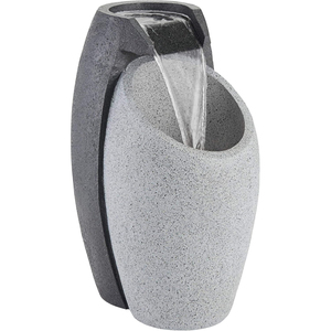 Large Modern Grey Resin Waterproof <b>Waterfall</b> Fountain with LED <b>Light</b> <b>for</b> Indoor/Outdoor Floor & Garden Decor - Product Image 6