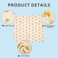 Couverture Bébé Personnalisable en Coton Mousseline Imprimée, 2 Couches Respirantes, Gaze Froissée, Langes d'Emmaillotage pour Nouveau-né, Couette d'Été pour Crèche