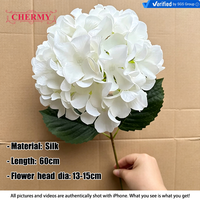 Ivoire vrac blanc rose vif hortensias fleurs artificielle soie fleur hortensia pour mariage Table pièce maîtresse décor