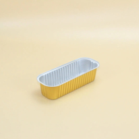 Moules de cuisson commerciales en aluminium de 270ml moule à gâteau jetable avec couvercle en PP à rouleaux à pointes et boîte en aluminium