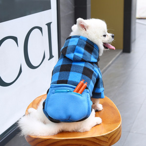 Wonderful Dog Hoodie Plaid Winter Warm Coat With Pocket <b>For</b> Small Medium Large Dogs <b>Cats</b> Pet <b>Clothes</b> - Product Image 3
