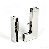 Quincaillerie pour Portes Vitrées Battantes Sans Cadre Prix Usine Chine pour Bâtiments Commerciaux – Fixations Pivotantes d'Angle en L