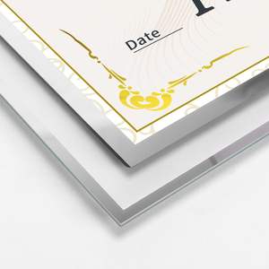 Cadre photo en cristal transparent de 6 pouces pour certificat de brevet, vente en gros directe usine - Product Image 6