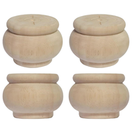 Pied de meuble en bois massif sculpté sur mesure à prix abordable, design conique, pour chaise et canapé, idéal pour salon et chambre à coucher