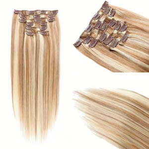 Extensions de cheveux humains vierges russes 100% Remy à clipser, invisibles, vente <span class=keywords><strong>en</strong></span> gros - Product Image 6
