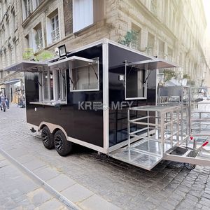 Fully Equipped With <b>Working</b> Bench Fast <b>Stainless</b> <b>Steel</b> Food Trailer Kitchen - Product Image 1
