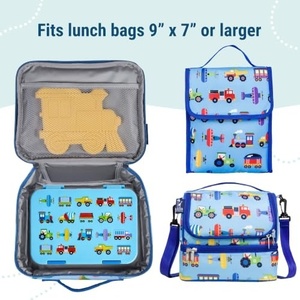 Boîte à bento portable, réutilisable, empilable, mignonne, avec couvercle en plastique, 3 compartiments, étanche, passe au lave-vaisselle, pour adultes et enfants - Product Image 3