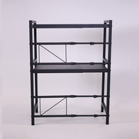 Support de four à micro-ondes pliable en acier inoxydable, multifonction, design simple, aucun perçage requis, support de rangement pour cuisine