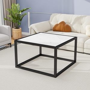Minimalist <b>small</b> apartment tea <b>table</b>, simple home use rectangular coffee <b>table</b>, modern wrought iron balcony light luxury living - Product Image 2